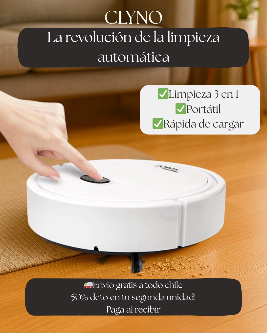 CLYNO - ASPIRADORA ROBOT INTELIGENTE